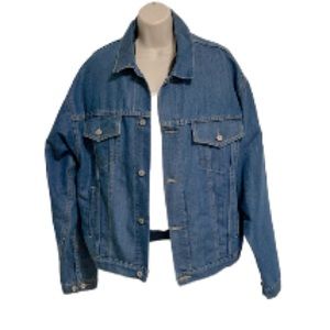 STEELMAN Jeans Blue Denim Trucker Jacket Mens Large
